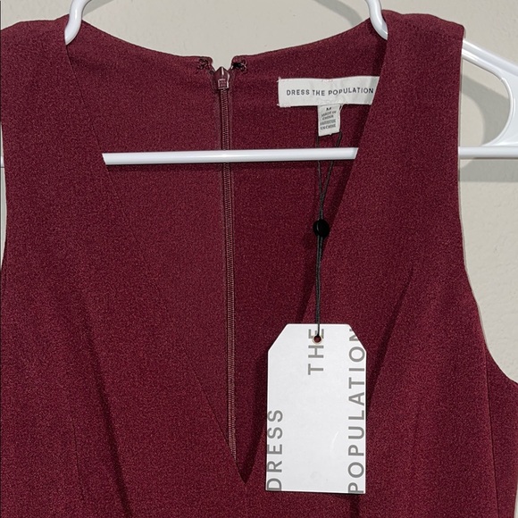 Dress the Population Red Sleeveless A-Line Mini Dress - Picture 2 of 5